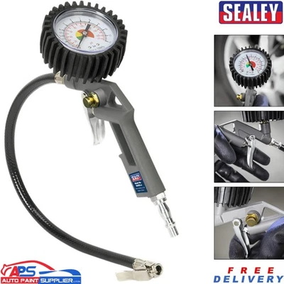 Sealey SA302 Pressure Gauge 0–175psi – Air Line Tyre Inflator Gauge - Image 1 of 4