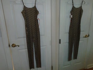 Roma Concept Taupe/Black Sleeveless Fitted Jumpsuit Junior's SZ Med New With Tag - Bild 1 von 3