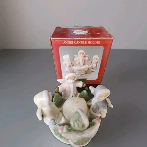 Candelabro redondo vintage de la colección de Papá Noel con ángeles  - Imagen 1 de 5