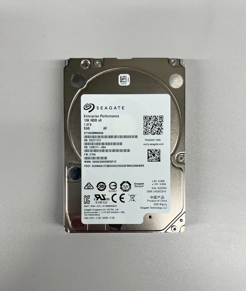 ST1800MM0068 SEAGATE 1.8TB 12G SAS 10K 2.5" SFF HDD HARD DRIVE - Image 1 of 1