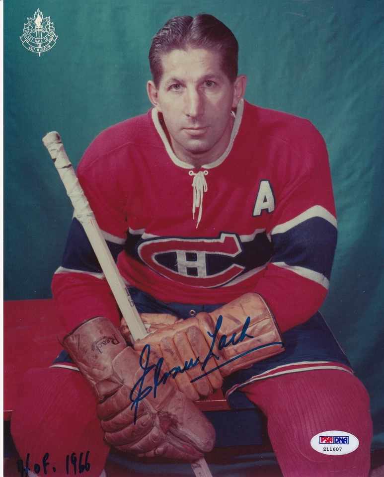 Elmer Lach Autographed Signed 8x10 Montreal Canadiens Color #16 HOF 66 - Image 1 of 1