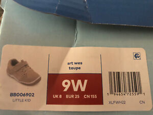 NIB Stride Rite Wes shoes 9W Taupe suede boys sneakers