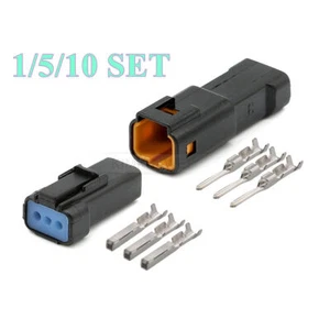 NEGRO 3 pines/vías JST JWPF impermeable conector enchufe kit 03T/03R-JWPF-VSLE - Imagen 1 de 3