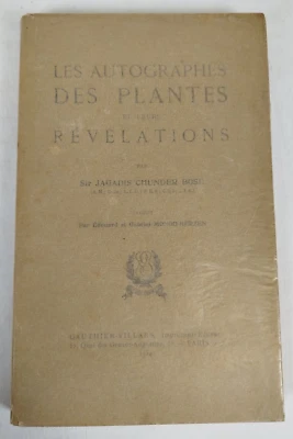 Bose Les AUTOGRAPHES des PLANTES REVELATIONS Livre 1934 Botanique Animalier YF1 - Photo 1/4