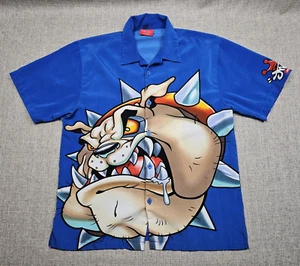 Vintage JNCO Shirt Mens XL Blue Junkyard Dog AOP Skater Grunge Hip Hop Y2K - Picture 1 of 11
