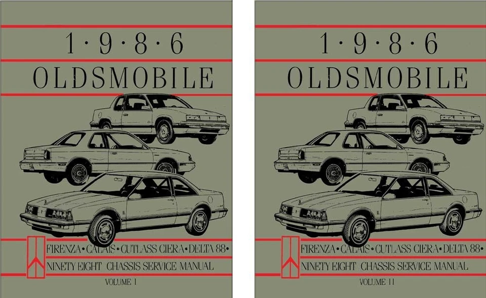 Oldsmobile Calais Cutlass Ciera 88 Firenza 98 1986 manual de reparación de servicio de taller Foto 1 de 1