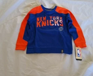 NBA Prime Kids Unise New York Knicks Langarm blau/orange Sweatshirt Gr. L-7 - Bild 1 von 12