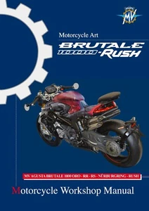 MV AGUSTA BRUTALE 1000 ORO RR RS RUSH 2022 WORKSHOP MANUAL - Picture 1 of 4