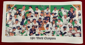 1984 Detroit Tigers World Championship Paul Madden 71 / 150 Signed 18"x36" Print - Picture 1 of 14