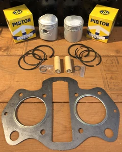 Dos nuevos kit de pistones MC de stock antiguo para Honda CB72 8o sobre 2.0 con junta de cabeza - Imagen 1 de 4