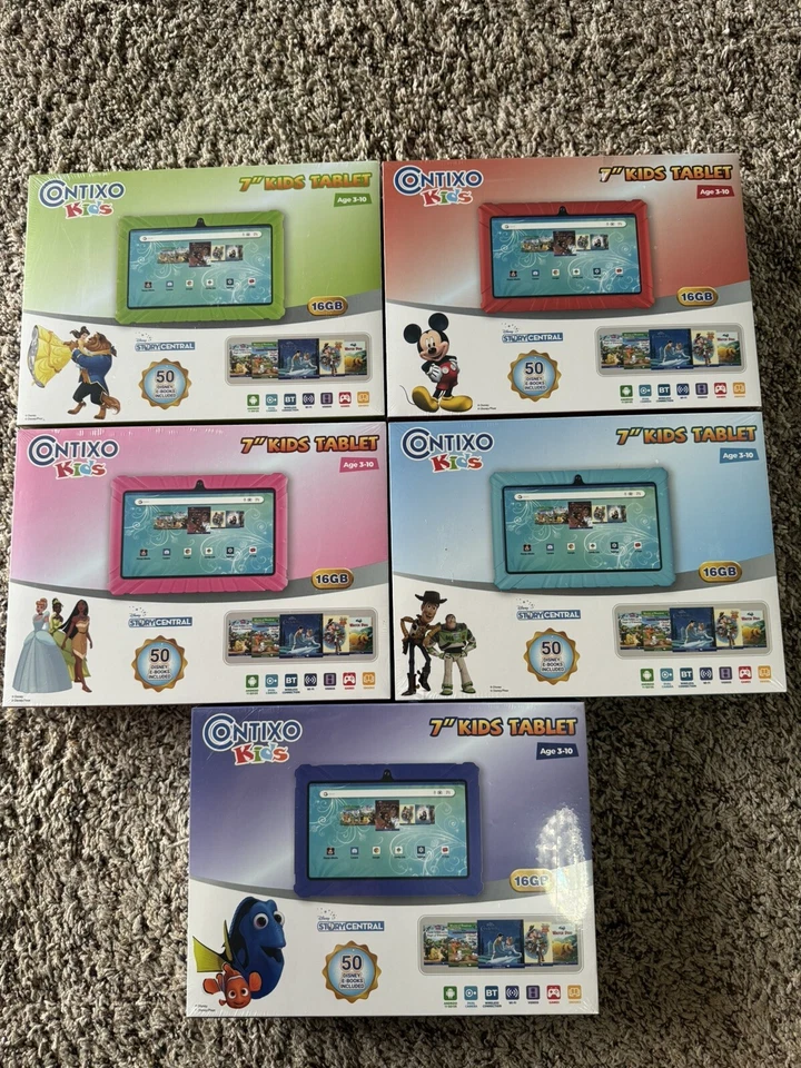Contixo V8 7" Inch Kids Tablet Featuring 50 Disney EBooks 16GB Camera Wi-Fi New - Image 1 of 4