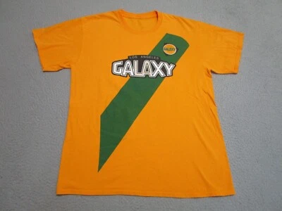 VINTAGE LA Galaxy Shirt Mens Large Yellow 76 MLS y2k 2000s T-Shirt Adult Soccer - Image 1 of 4
