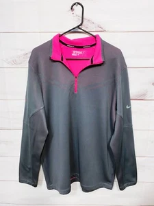 Nike Golf Tour Performance Mens 1/4 Zip Pullover Size L Gray Therma Fit - Picture 1 of 10