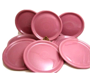Platos de cena modernos Mikasa rosa polvorienta Larry Laslo Japón 11" conjunto de 8 gres - Imagen 1 de 6