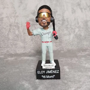 White Sox Eloy Jiménez HOLA MAMÁ Talking Bobblehead Wintrust Bank Juego Coleccionable - Imagen 1 de 22