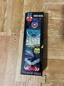 Avengers Hero Week ~ 7 Pairs of Low-Cut Socks ~ Size 4-10 ~ Brand New ~ Avengers - Picture 1 of 10