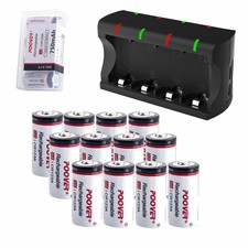 Rechargeable rcr123 Batteries 8/12/16 Lithium 3.7v 16340 cr123a USB Charger kit 