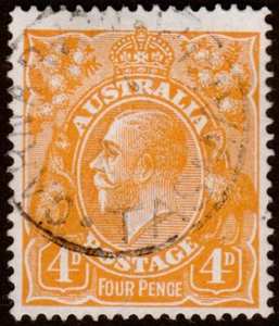 Australia Scott 31, Orange, Perf. 14 (1915) Used F-VF M - Picture 1 of 1