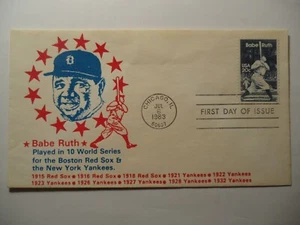 STAMPMART : USA 1983 AMERICA'S SPORT BASEBALL BABE RUTH CHICAGO IL FDC - Picture 1 of 3