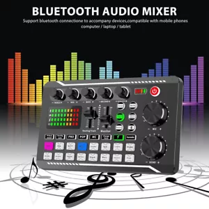 Blutooth Audio Mixer Tarjeta de sonido en vivo para transmisión en vivo Grabación de transmisión NUEVO - Imagen 1 de 22
