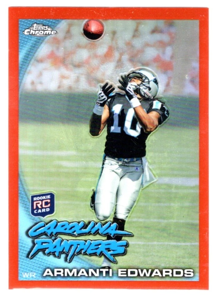 ARMANTI EDWARDS  PANTHERS  RC  2010 TOPPS CHROME #C136 - ORANGE REFRACTOR - Image 1 of 1