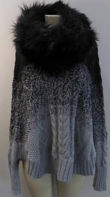 SUÉTER, PONCHO MUJER MICHAEL KORS TALLA:LG NEGRO TEJIDO ANGORA PIEL DE CONEJO 52% ALGODÓN Foto 1 de 4