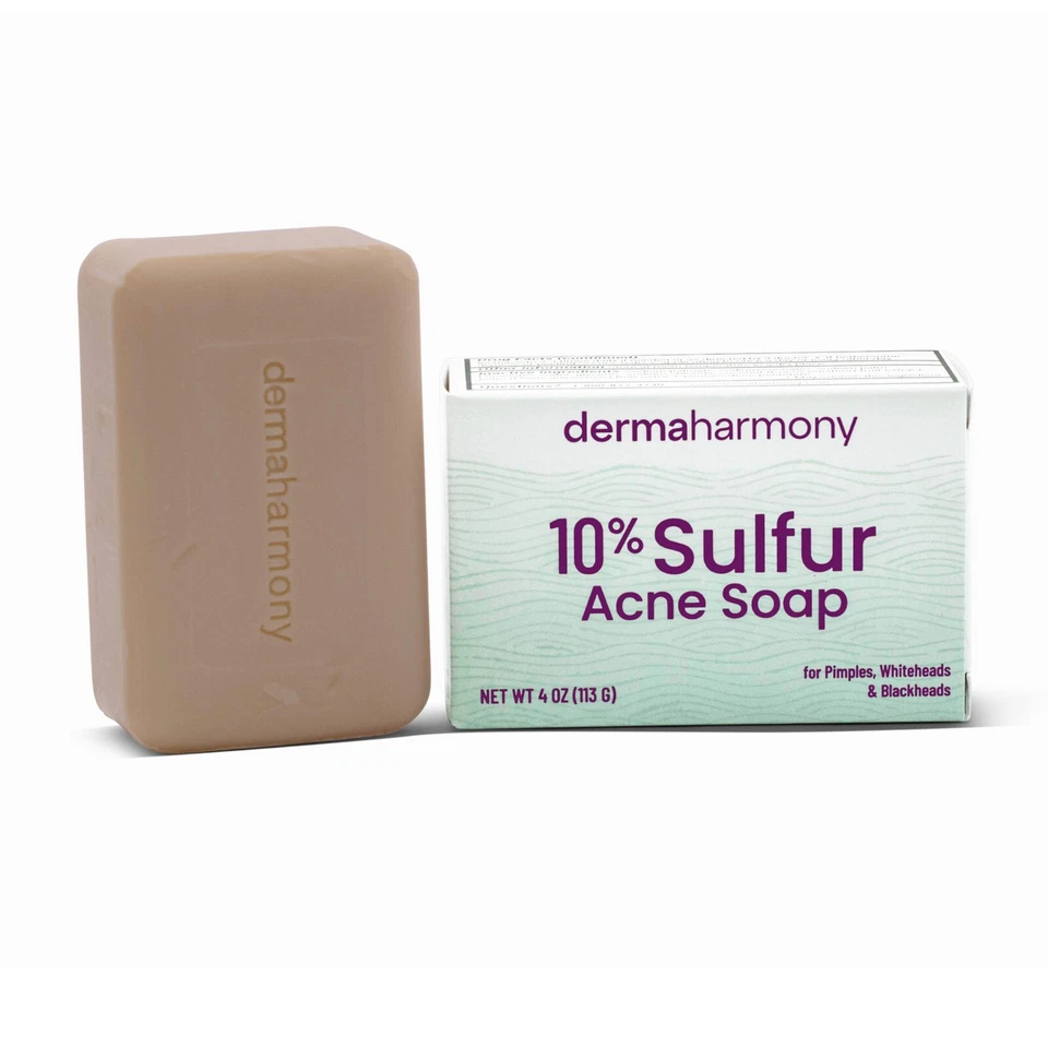 Jabón 10% Azufre - DermaHarmony 4oz - (Hecho en EE. UU.) - (Una Barra) Foto 1 de 1