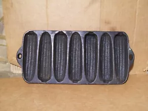 Vintage Wagner Ware Cast Iron Corn Cob Bread Pan 13” Antique USA - Picture 1 of 11