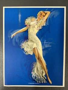 Vintage 1939 Pinup Kunstdruck Rolf Armstrong eine Rhapsodie in blau - Bild 1 von 8