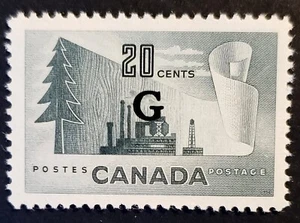 Stamps Canada Mint: O30 20c grey Pulp & Paper Industry single VF MNH - Picture 1 of 1