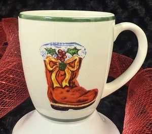 CHRISTOPHER RADKO HOLIDAY CELEBRATIONS Oversized Christmas Boot Mug 4" - Picture 1 of 6