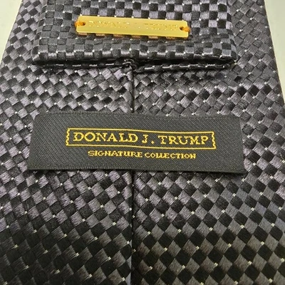 Donald Trump Men's Silk Dress Tie Black & Gray - Image 1 of 4