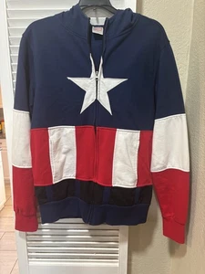 Mad Engine Marvel Captain America Zip-Up Hoodie/Sweatshirt mit Gesichtsmaske Herren S - Bild 1 von 6