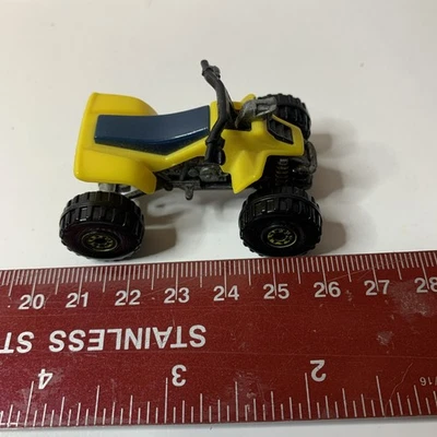 复古 1988 风火轮 Trailbusters 铃木 Quadracer 黄色 4 四轮车玩具 — 第 1/4 张图片