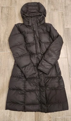 Abrigo Patagonia Mujer Pequeño Negro Con Capucha Puffer Parka Acolchado 28439 FA15 Foto 1 de 4