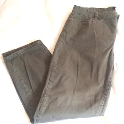 BUFFALO DAVID BITTON Olive Green Daily Mid Rise Skinny Pants 12 - Image 1 of 4