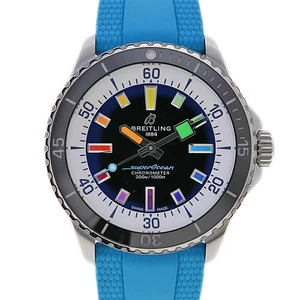 BREITLING WATCH A17375211B2S1 A17375 SUPEROCEAN AUTOMATIC 42 RAINBOW/BLACK MEN'S - Picture 1 of 14