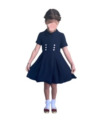 Vestido Zoe Ltd Niñas Clásico Retro Años 40’s Azul Marino Talla 6x Foto 1 de 4