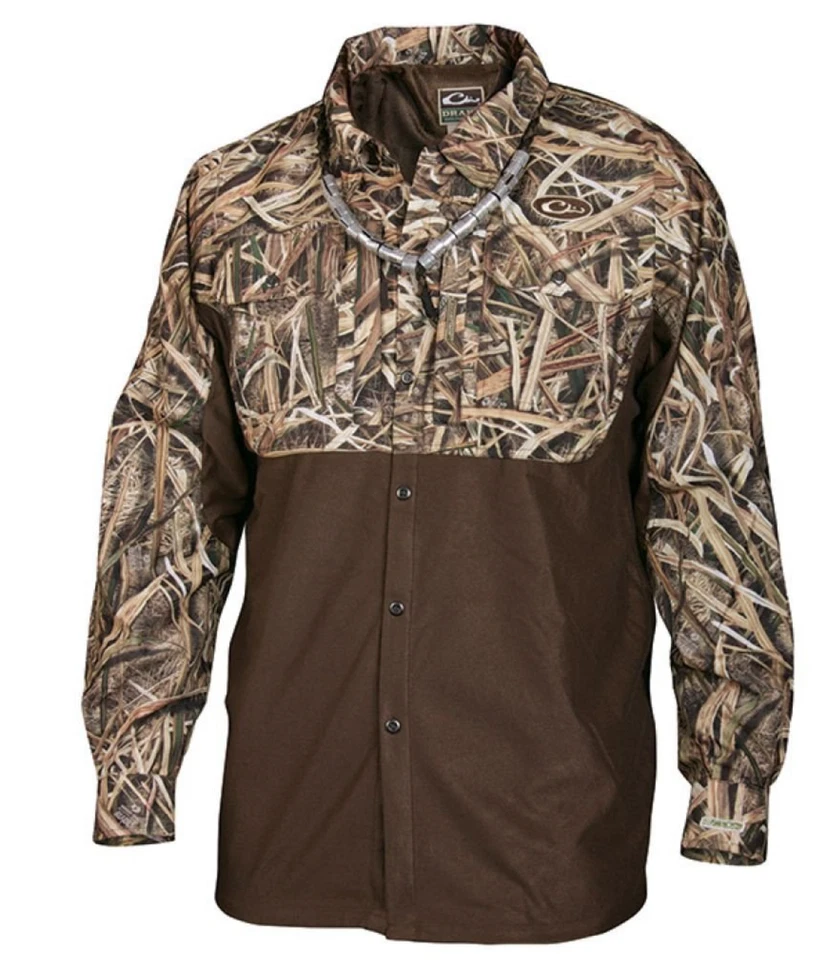 Drake Waterfowl EST EqWader Button Up Two Tone Shirt Color Blades SIZE SMALL - Image 1 of 1