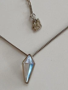 SWAROVSKI CRYSTAL TALINA PYRAMID PENDANT NECKLACE WITH PALLADIUM CHAIN - 16 INCH - Picture 1 of 15