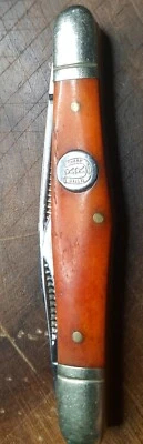 RR410 KNIFE TESTED RR SHARP 3 BLADE PLAIN EDGE TRAPPER FOLDING POCKET  - Image 1 of 4