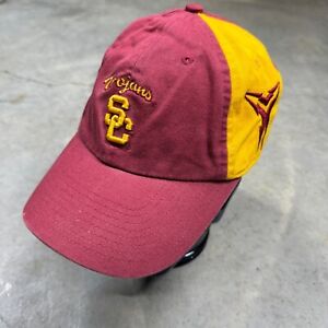 Vintage Nike Team USC Trojans Hat Strapback Cap Red & Gold