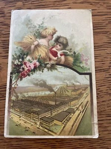 1800'S VICTORIAN TRADE CARD W M DEERING & CO DEERING LIGHT REAPER CHICAGO IL - Picture 1 of 3