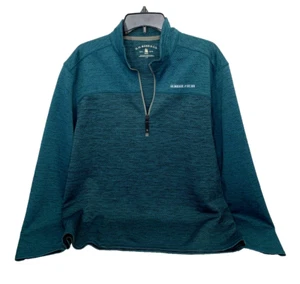 G.H. Bass & Co. Mens 1/4 Zip Two-Tone Pullover Long Sleeve Shirt Sz L - Picture 1 of 11