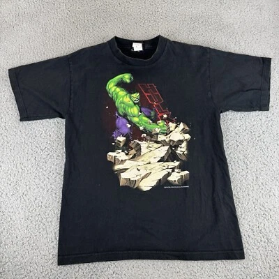 Marvel Hulk Shirt Mad Engine Youth Size Large Y2k 2000s Black - Image 1 of 4