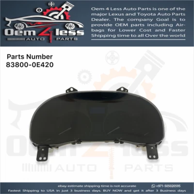 Lexus RX350 Instrument Cluster Speedometer 2011, 2012, 2013 OEM 83800-0E420 - Image 1 of 4