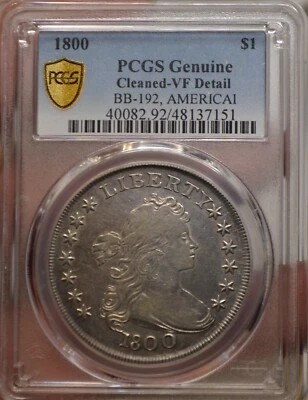 1800 United States Bust Silver Dollar PCGS VF Details BB-192, AMERICAI SRS: R2 - Image 1 of 4