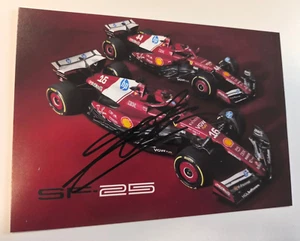 2025 SCUDERIA FERRARI F1 SF-25 ORIGINAL POSTCARD 15x21 SIGNED CHARLES LECLERC - Picture 1 of 2