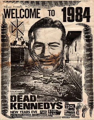 DEAD KENNEDYS 1984 Show Punk Vintage Poster Print Canvas Giclee Annex Art TSOL - Image 1 of 2
