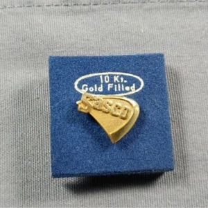 SASCO Designer MCM Mid Century 10K GF Gold Filled Arch Jacket Lapel Pin - Picture 1 of 2